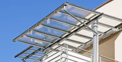 Vordach/ Vordächer aus Metall & Glas von Metallbau Häusler